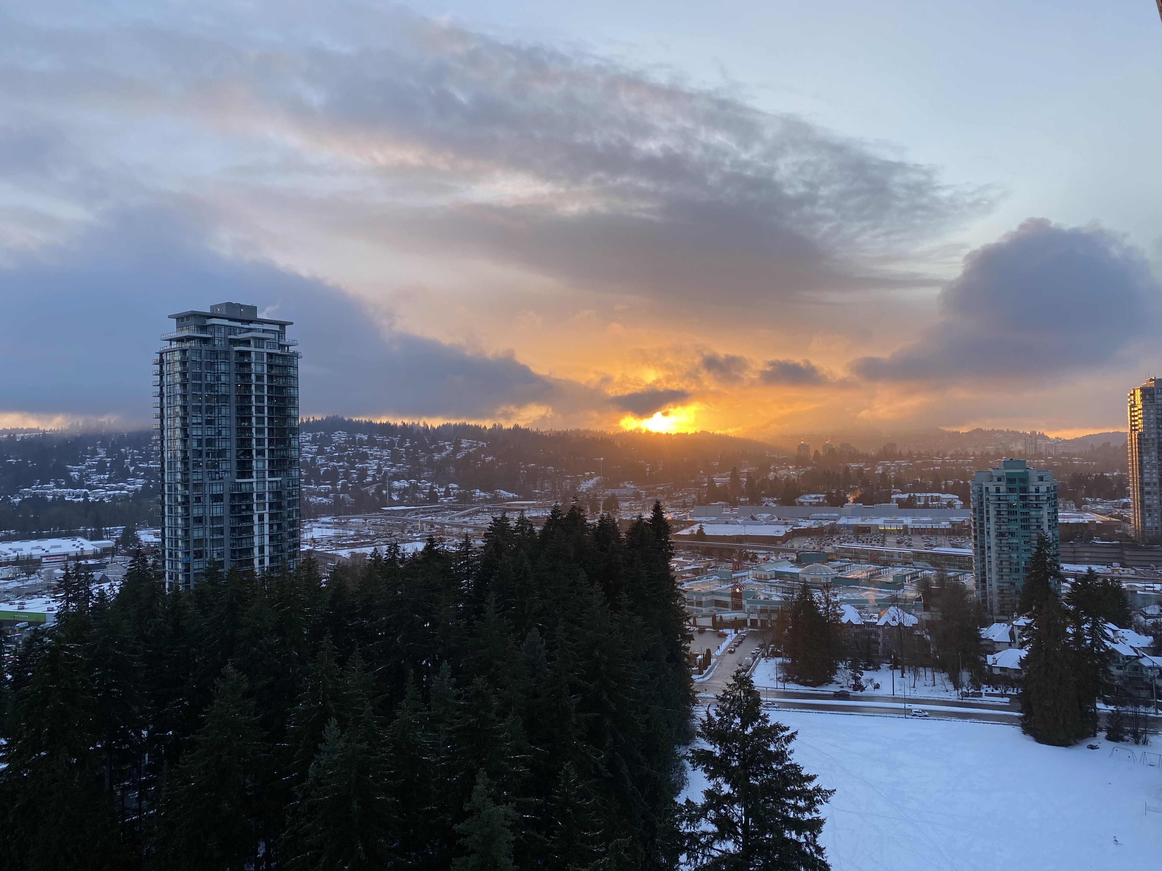 Sunset from a friend's apartment, Vancouver, B.C.